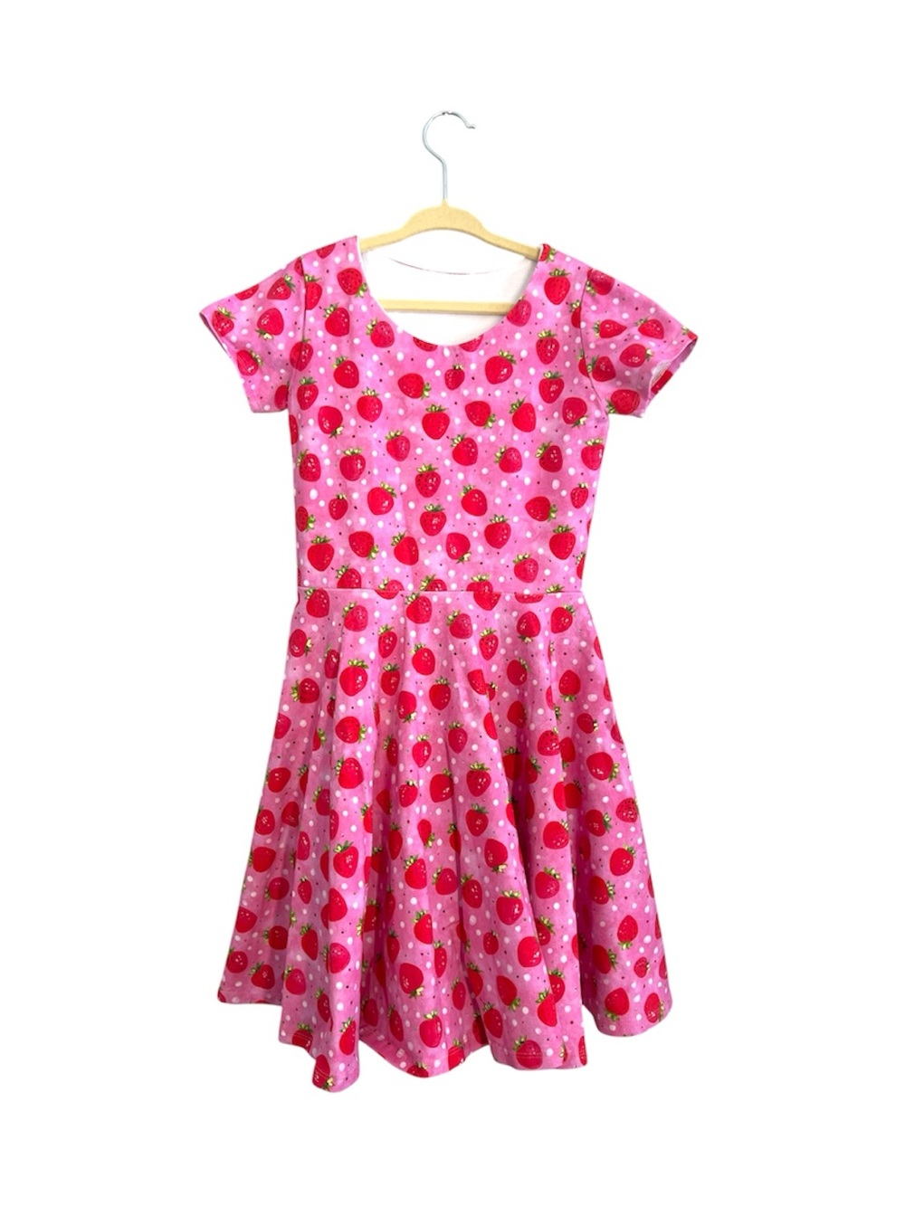 Upper Looper Strawberry Twirl Dress pink size 7 girls